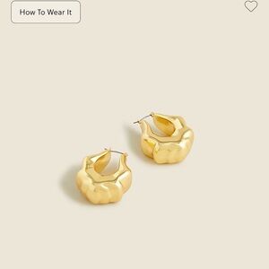 J Crew Lightweight sculpted hoop earrings NWT